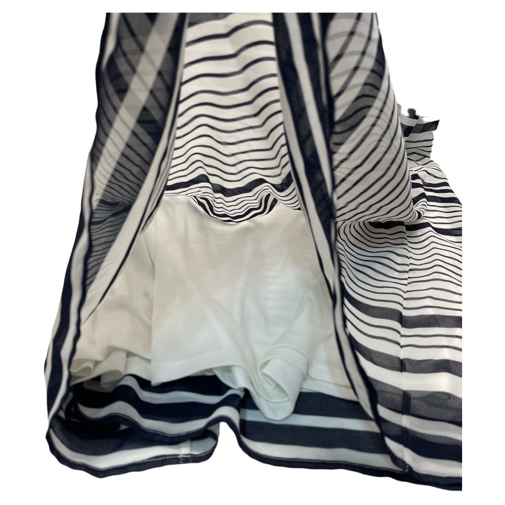 Calvin Klein Women's Blue White Sun Dress Sleeveless Liner Built In - Picture 5 of 5